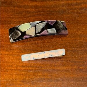 Multicolor Geometric Hair Clip Set